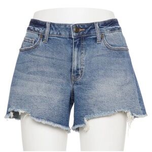 Project Indigo Juniors Medium Wash Mid-Rise 90’s Style Baggy Denim Shorts